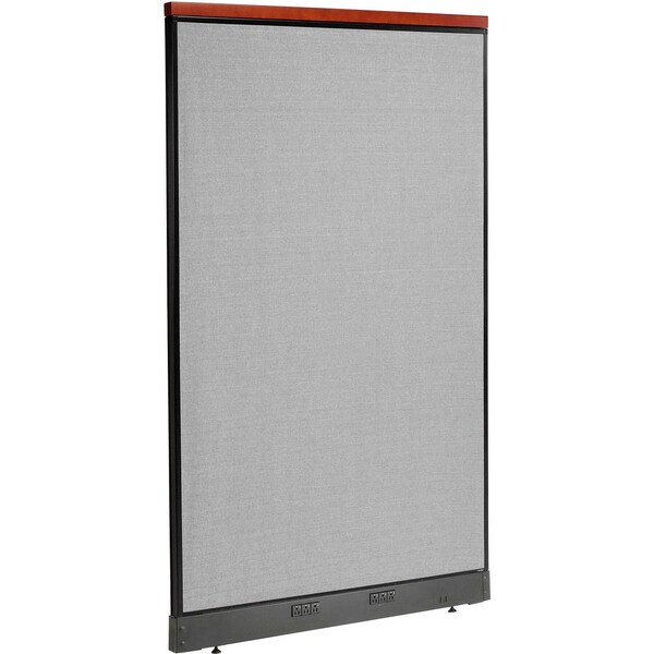 Interion By Global Industrial Interion Deluxe Electric Office Partition Panel, 48-1/4inW x 77-1/2inH, Gray 277553EGY - main